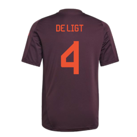 2024-2025 Bayern Munich Training Tee (Shadow Maroon) - Kids (De Ligt 4)