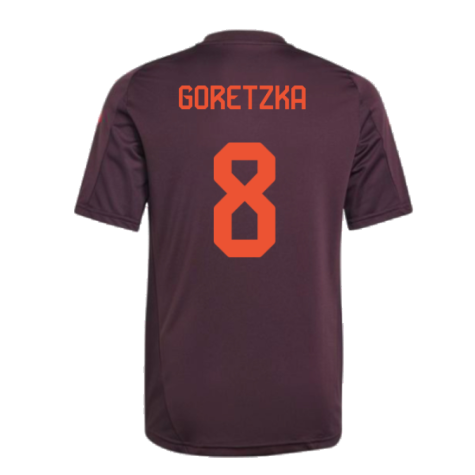 2024-2025 Bayern Munich Training Tee (Shadow Maroon) - Kids (Goretzka 8)