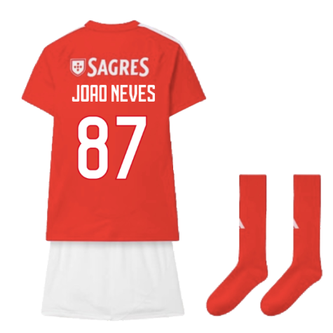 2024-2025 Benfica Home Youth Kit (Joao Neves 87)