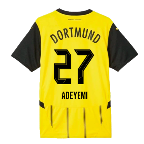 2024-2025 Borussia Dortmund Home Shirt (Adeyemi 27)