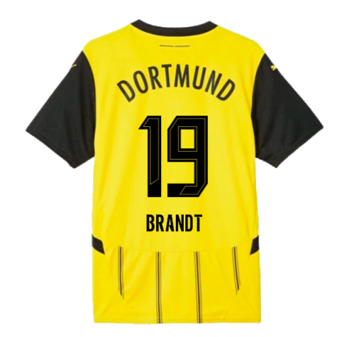 2024-2025 Borussia Dortmund Home Shirt (Brandt 19)