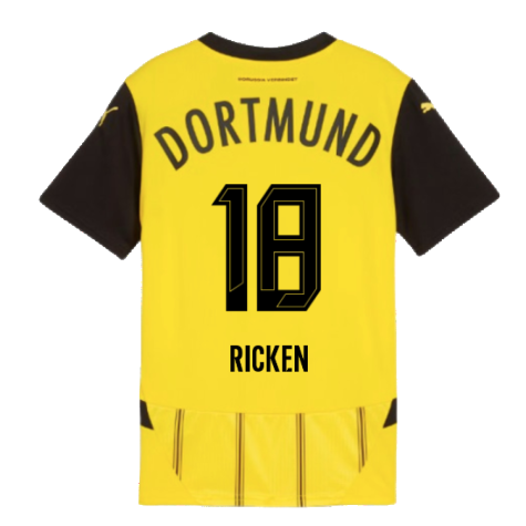 2024-2025 Borussia Dortmund Home Shirt (Kids) (Ricken 18)