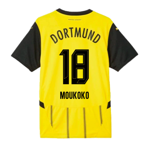 2024-2025 Borussia Dortmund Home Shirt (Moukoko 18)