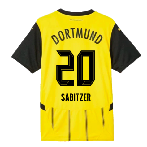 2024-2025 Borussia Dortmund Home Shirt (Sabitzer 20)