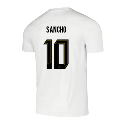 2024-2025 Borussia Dortmund Pre-Match Shirt (White) (Sancho 10)