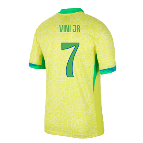 2024-2025 Brazil Home Dri-Fit ADV Match Shirt (Vini JR 7)