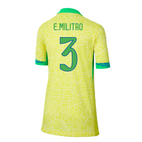 2024-2025 Brazil Home Shirt (Kids) (E.Militao 3)