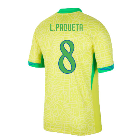 2024-2025 Brazil Home Shirt (L.Paqueta 8)