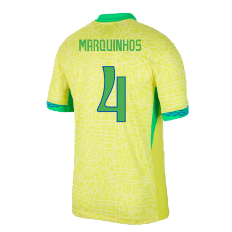 2024-2025 Brazil Home Shirt (Marquinhos 4)