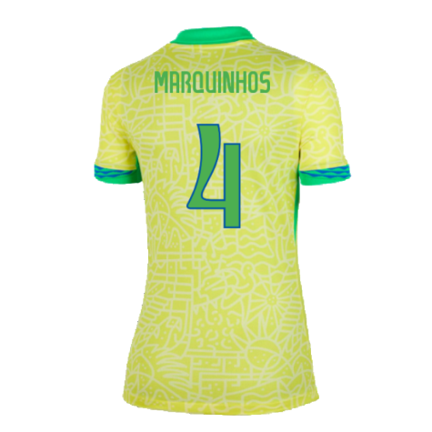 2024-2025 Brazil Home Shirt (Womens) (Marquinhos 4)