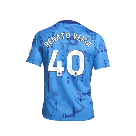 2024-2025 Chelsea Academy Pro Pre-Match Shirt (Blue) (Renato Veiga 40)