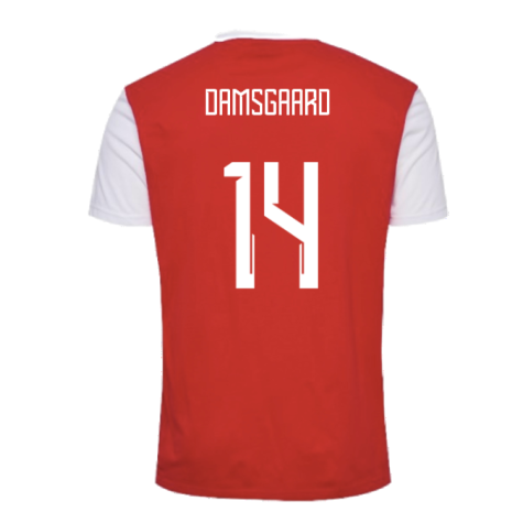 2024-2025 Denmark Fan 24 Block Tee (Red) (Damsgaard 14)