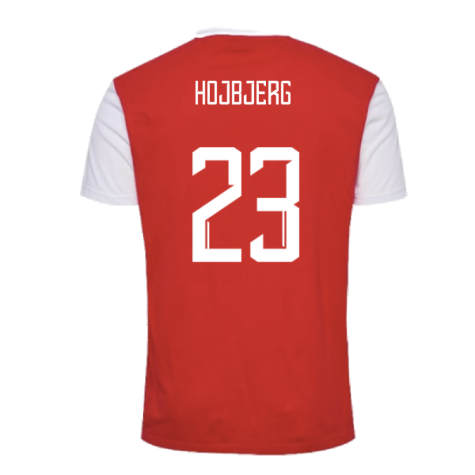 2024-2025 Denmark Fan 24 Block Tee (Red) (Hojbjerg 23)