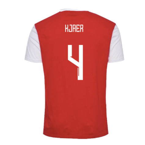 2024-2025 Denmark Fan 24 Block Tee (Red) (Kjaer 4)