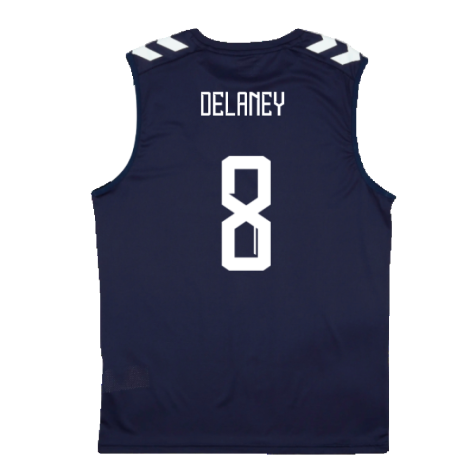 2024-2025 Denmark Sleeveless Training Jersey (Marine) (Delaney 8)