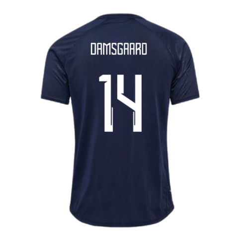 2024-2025 Denmark Training Jersey (Marine) (Damsgaard 14)