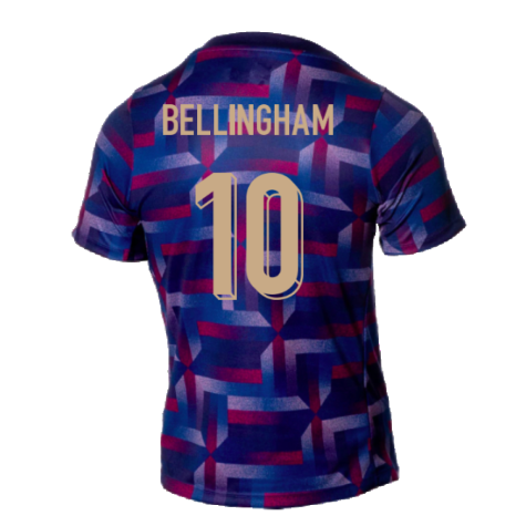 2024-2025 England Academy Pro Pre-Match Shirt (Purple Ink) (Bellingham 10)