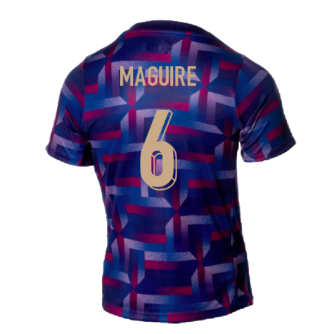 2024-2025 England Academy Pro Pre-Match Shirt (Purple Ink) (Maguire 6)