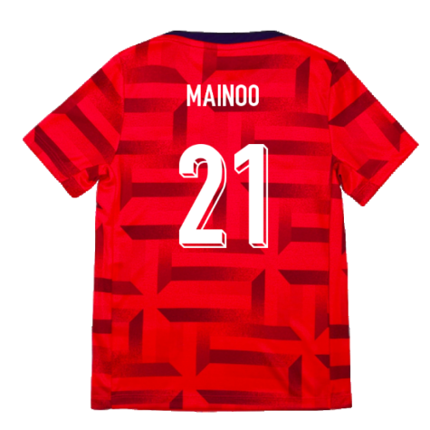 2024-2025 England Academy Pro Pre-Match Top (Siren Red) - Kids (Mainoo 26)