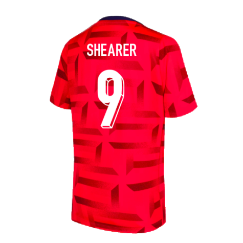 2024-2025 England Dri-FIT Pre-Match Shirt (Red) (Shearer 9)