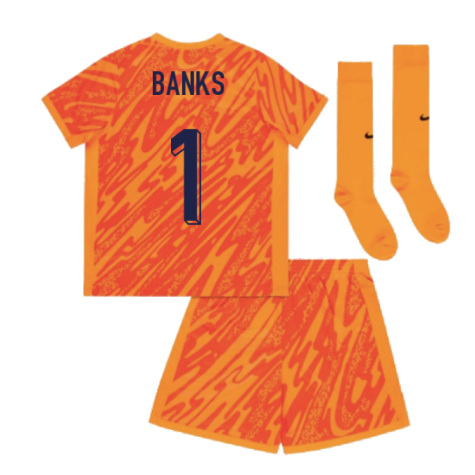 2024-2025 England Home Goalkeeper Mini Kit (Banks 1)