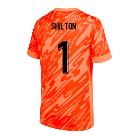 2024-2025 England Home Goalkeeper Shirt (Orange) - Kids (Shilton 1)