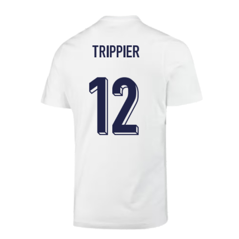 2024-2025 England Soccer T-Shirt (White) (Trippier 12)