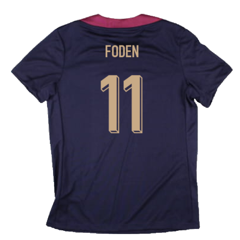 2024-2025 England Strike Dri-Fit Shirt (Purple Ink) - Womens (Foden 11)