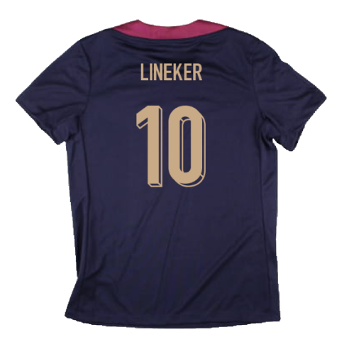 2024-2025 England Strike Dri-Fit Shirt (Purple Ink) - Womens (Lineker 10)