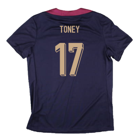 2024-2025 England Strike Dri-Fit Shirt (Purple Ink) - Womens (Toney 17)