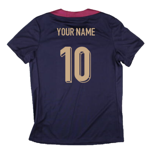 2024-2025 England Strike Dri-Fit Shirt (Purple Ink) - Womens (Your Name)