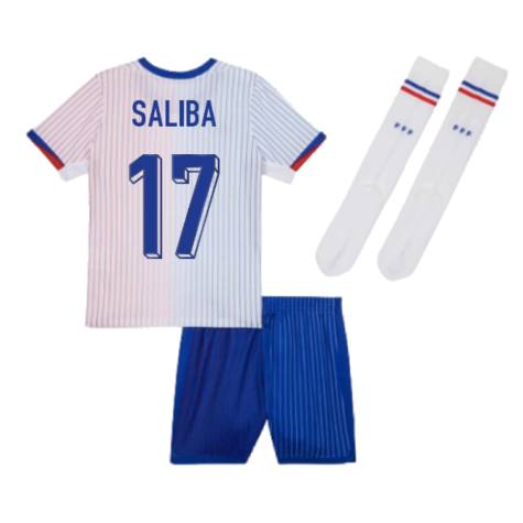 2024-2025 France Away Little Boys Mini Kit (Saliba 17)