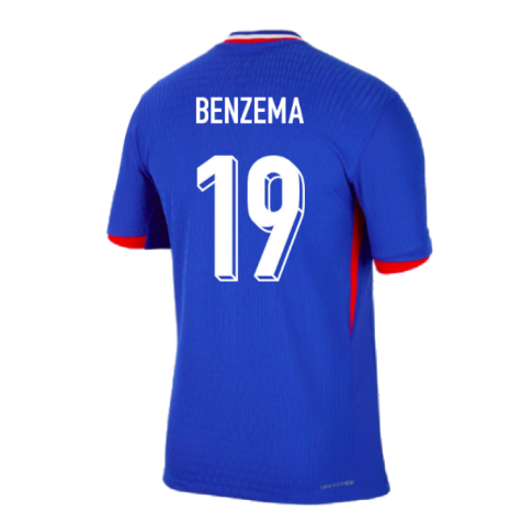 2024-2025 France Dri-FIT ADV Match Home Shirt (Benzema 19)