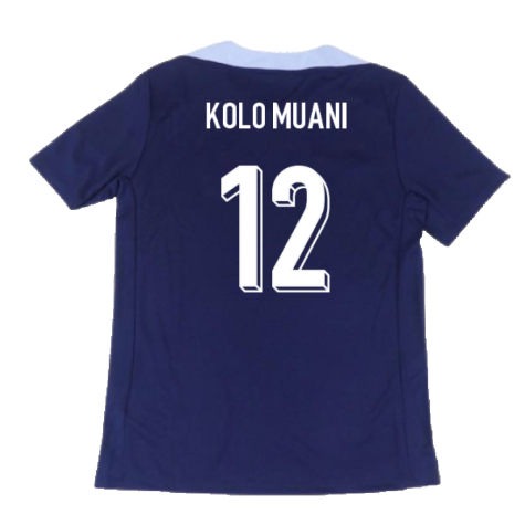 2024-2025 France Dri-Fit Strike Training Shirt (Navy) (Kolo Muani 12)