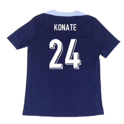 2024-2025 France Dri-Fit Strike Training Shirt (Navy) (Konate 24)