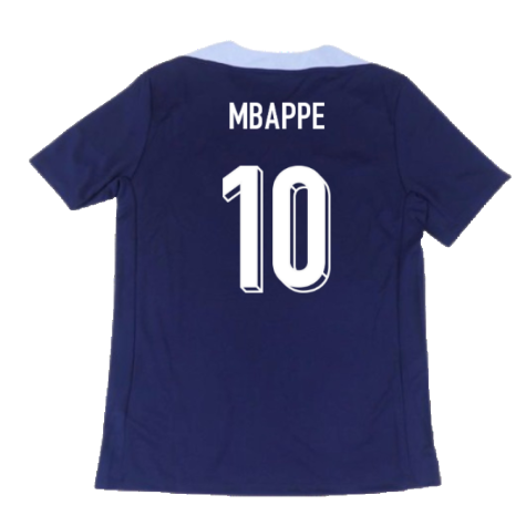 2024-2025 France Dri-Fit Strike Training Shirt (Navy) (Mbappe 10)