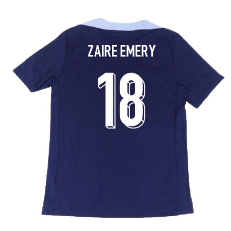 2024-2025 France Dri-Fit Strike Training Shirt (Navy) (Zaire Emery 18)