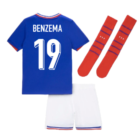 2024-2025 France Home Little Boys Mini Kit (Benzema 19)