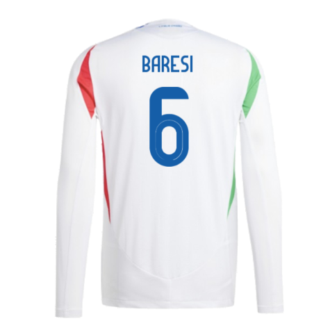 2024-2025 Italy Authentic Long Sleeve Away Shirt (BARESI 6)