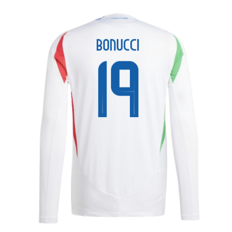 2024-2025 Italy Authentic Long Sleeve Away Shirt (BONUCCI 19)