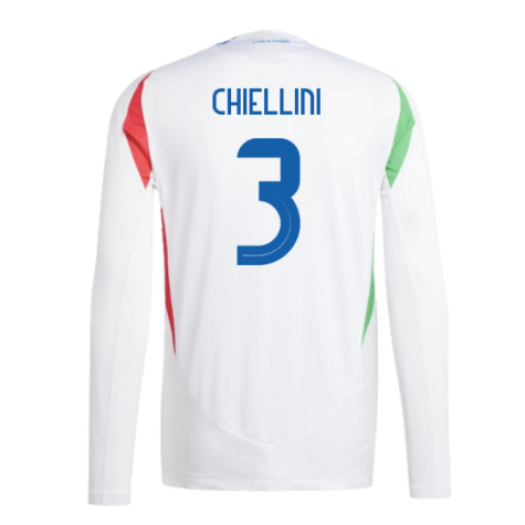 2024-2025 Italy Authentic Long Sleeve Away Shirt (CHIELLINI 3)
