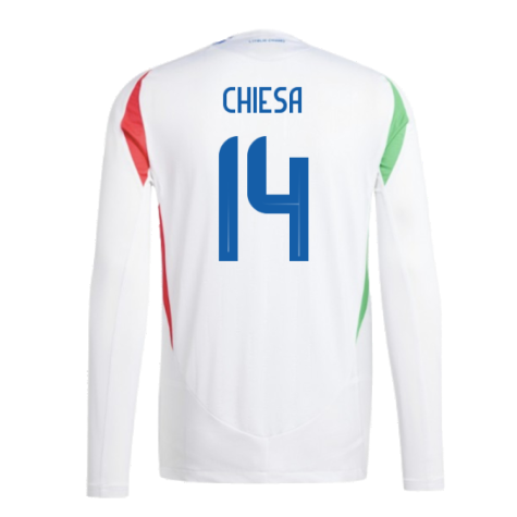 2024-2025 Italy Authentic Long Sleeve Away Shirt (CHIESA 14)