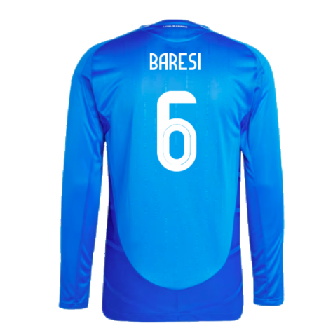 2024-2025 Italy Authentic Long Sleeve Home Shirt (BARESI 6)