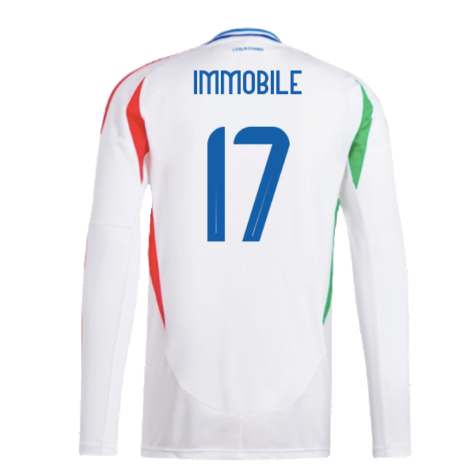 2024-2025 Italy Long Sleeve Away Shirt (IMMOBILE 17)