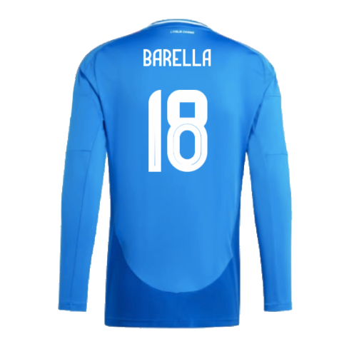 2024-2025 Italy Long Sleeve Home Shirt (BARELLA 18)