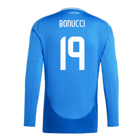 2024-2025 Italy Long Sleeve Home Shirt (BONUCCI 19)