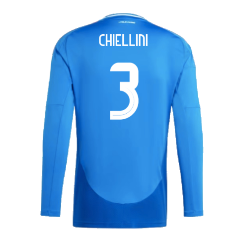 2024-2025 Italy Long Sleeve Home Shirt (CHIELLINI 3)