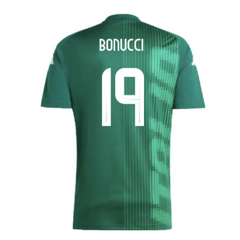 2024-2025 Italy Pre-Match Shirt (Green) (BONUCCI 19)