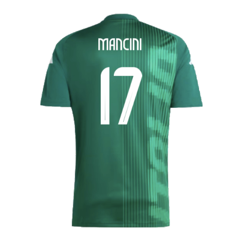 2024-2025 Italy Pre-Match Shirt (Green) (MANCINI 17)