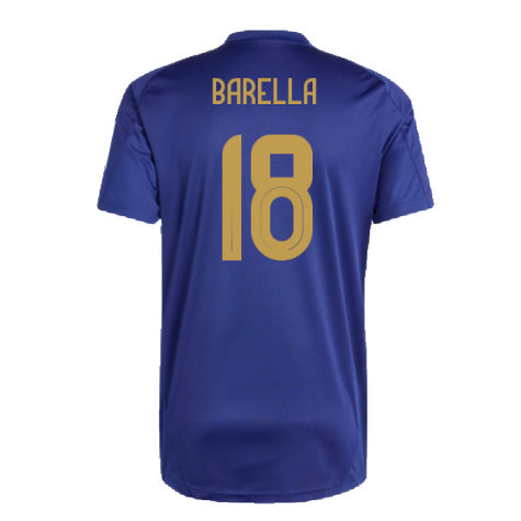 2024-2025 Italy Training Jersey (Navy) (BARELLA 18)